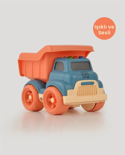 Turkuaz Sesli ve Işıklı Minik Kamyon ürün görseli