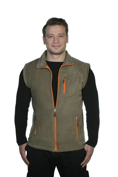Store Erkek Polar Yelek Tam Femuarlı Outdoor Spor Yelek 3 Cepli 8 Renk - 9