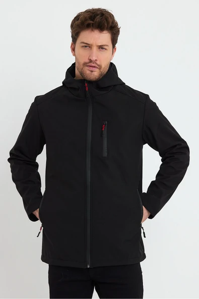 Store Erkek Polar Softshell Mont Su Geçirmez 3 Cepli Outdoor Spor Ceket - 4
