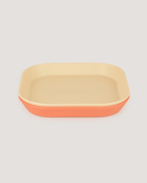 Let's Be Child 2'li Kare Tabak Peach-Vanillia