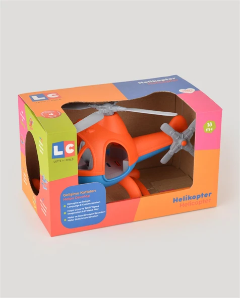 Büyük Helikopter Turuncu-Mavi - Resim 8