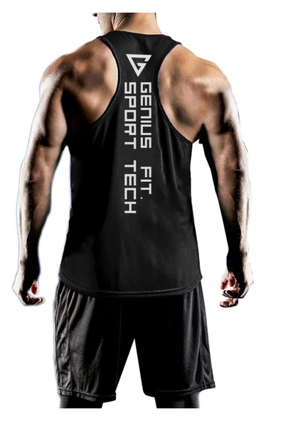 Erkek Dry Fit Y-back Gym Fitness Sporcu Atleti Genıus-fıt - 8