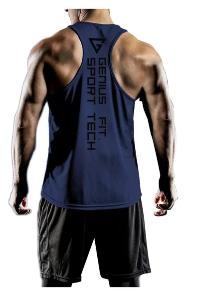 Erkek Dry Fit Y-back Gym Fitness Sporcu Atleti Genıus-fıt - 10
