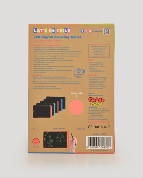 LCD Pembe Dijital Çizim Tableti Renkli 12 İnç - Resim 7