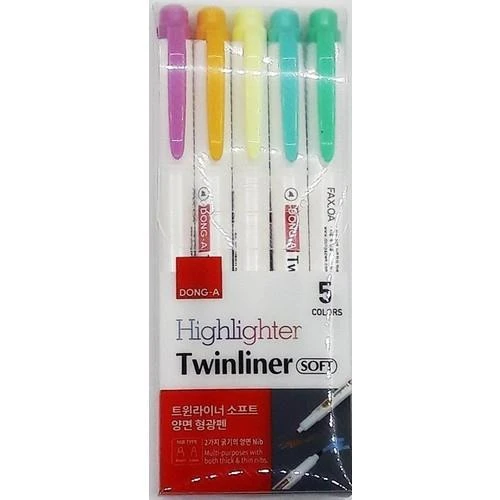 DONGA FOSFORLU KALEM TWINLINER SOFT 5 Lİ SET