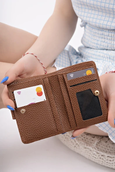 Muggo ARYA Bozuk & Kağıt Para Bölmeli Fermuarlı Kartlık Kadın Cüzdan - 7