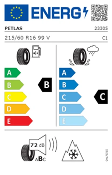 Petlas 215/60 R16 TL 99V REINF. MULTI ACTION PT565 Dört Mevsim Lastiği (Üretim Tarihi:2025) - 2