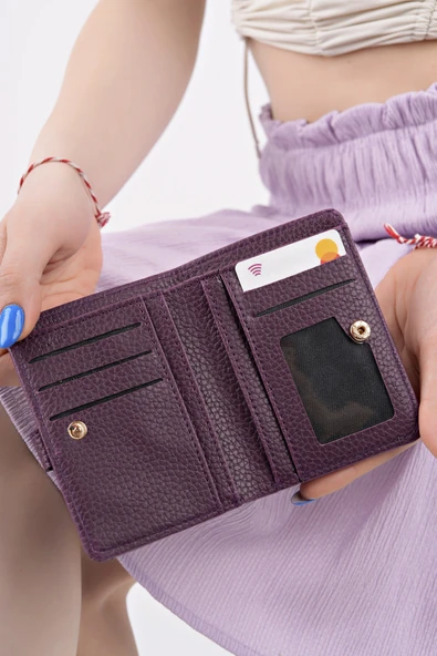 Muggo ARYA Bozuk & Kağıt Para Bölmeli Fermuarlı Kartlık Kadın Cüzdan - 12