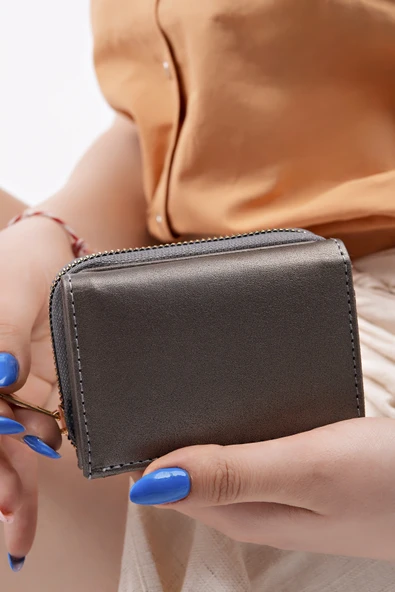 Muggo LİTTLE Bozuk & Kağıt Para Bölmeli Fermuarlı Kartlık Kadın Cüzdan - 6