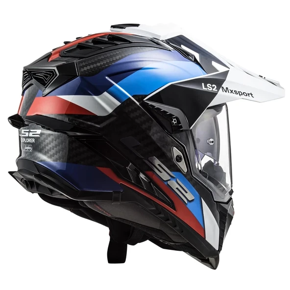 LS2 EXPLORER C KARBON FRONTIER SİYAH-MAVİ KASK - 2
