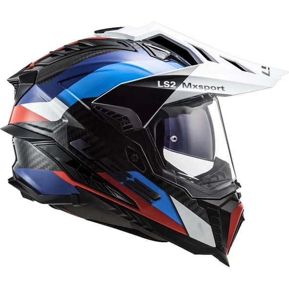 LS2 EXPLORER C KARBON FRONTIER SİYAH-MAVİ KASK - 4