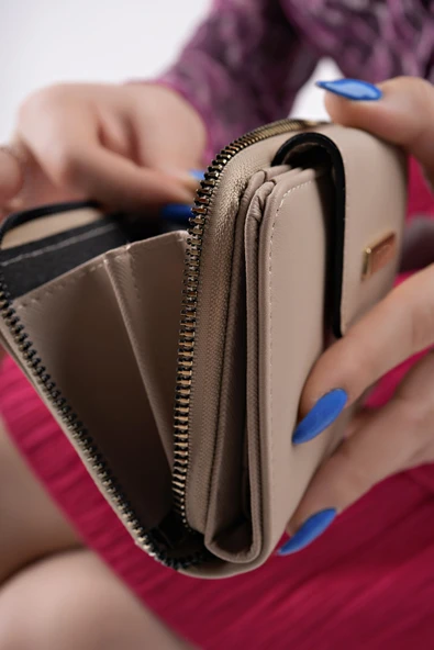 Muggo LUKA Bozuk & Kağıt Para Bölmeli Fermuarlı Kartlık Kadın Cüzdan - 2