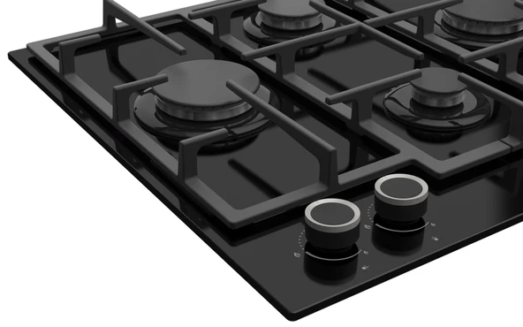 Ferre LN385 Siyah Cam Ankastre Ocak (DÖKÜM IZGARA) - Resim 2