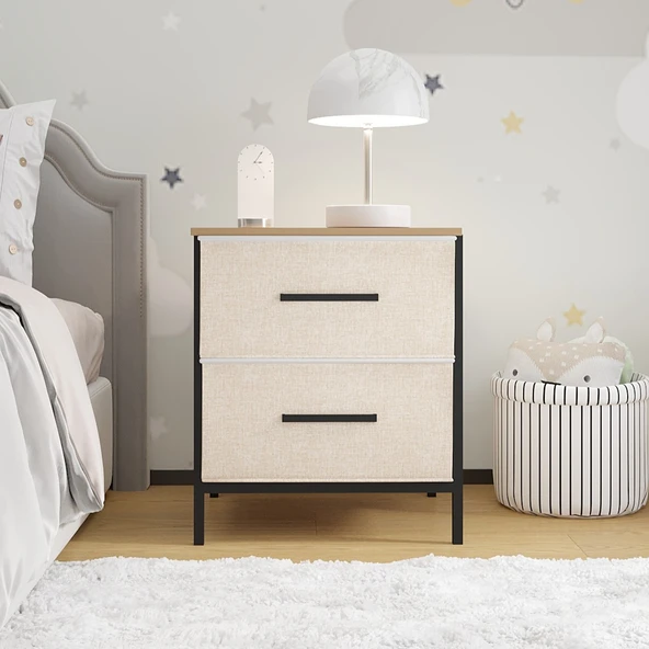 Çocuk Dolap Komodin 2 Çekmeceli Sehpa Çam 1592 - 2