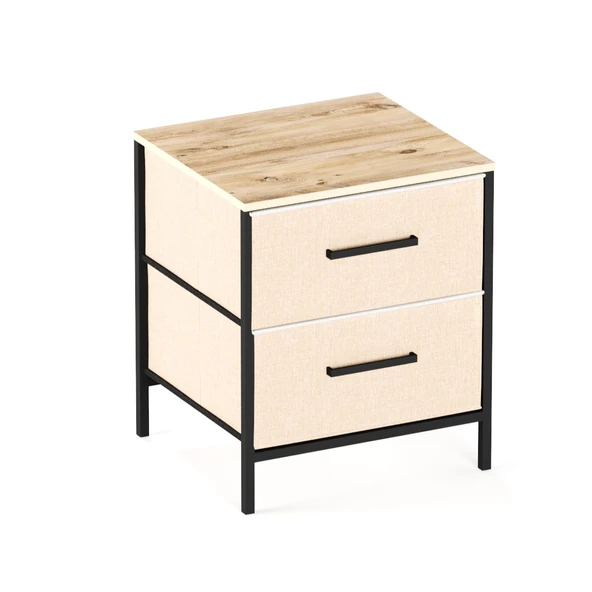 Çocuk Dolap Komodin 2 Çekmeceli Sehpa Çam 1592 - 6