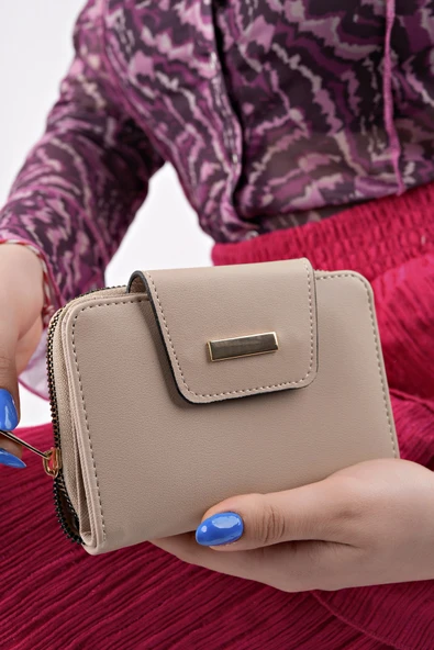 Muggo LUKA Bozuk & Kağıt Para Bölmeli Fermuarlı Kartlık Kadın Cüzdan