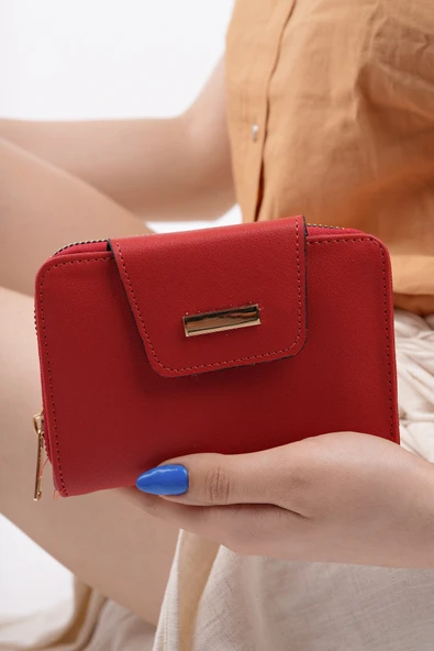 Muggo LUKA Bozuk & Kağıt Para Bölmeli Fermuarlı Kartlık Kadın Cüzdan - 10