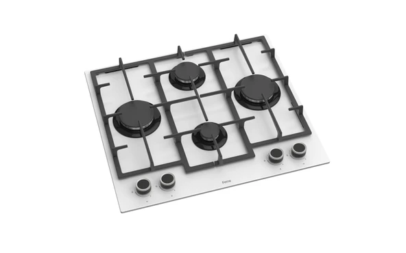 Ferre LN386 Beyaz Cam Ankastre Ocak (DÖKÜM IZGARA) - Resim 4