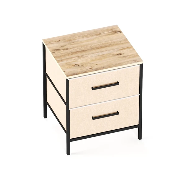 Çocuk Dolap Komodin 2 Çekmeceli Sehpa Çam 1592 - 5