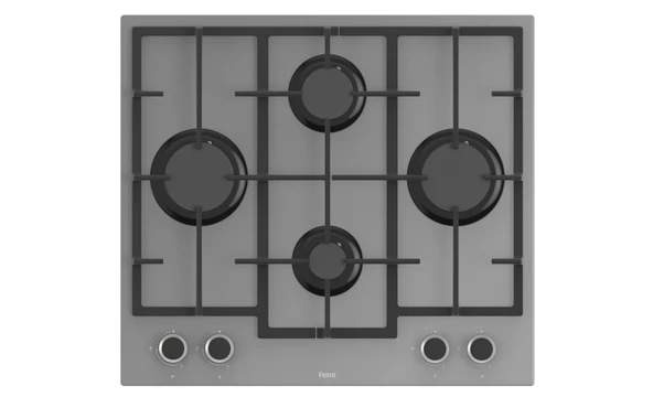 Ferre LN388 Gri Cam Ankastre Ocak (DÖKÜM IZGARA) ürün görseli 1