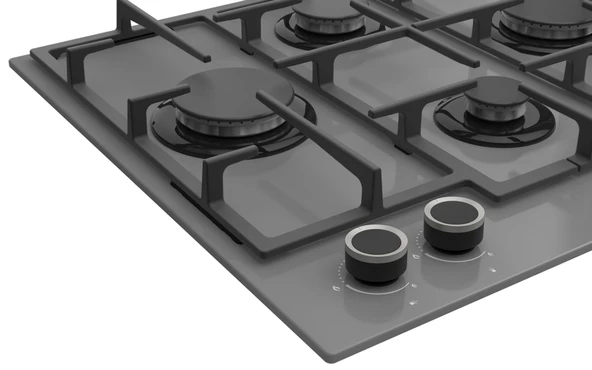 Ferre LN388 Gri Cam Ankastre Ocak (DÖKÜM IZGARA) - Resim 3