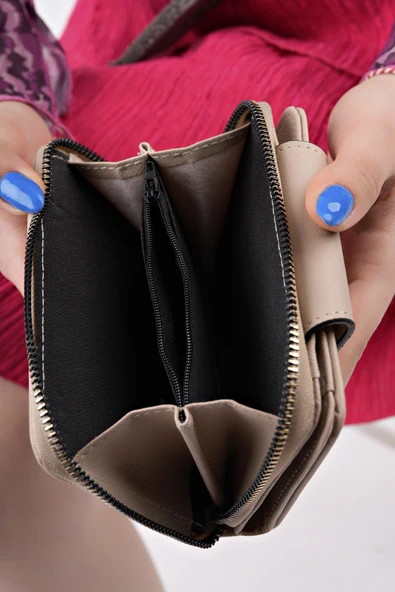 Muggo LUKA Bozuk & Kağıt Para Bölmeli Fermuarlı Kartlık Kadın Cüzdan - 3