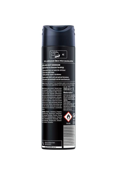 Nivea Deo Sprey Deep Amazonia For Men 150 ml - 2