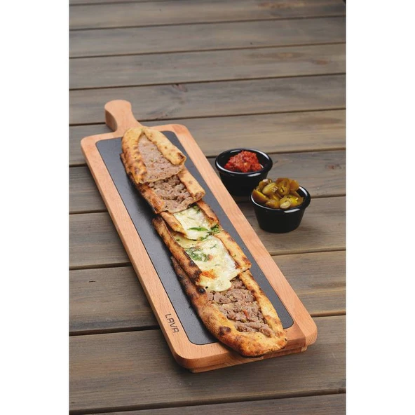 Lava Servis Ahşabı Dikdörtgen Döküm Plaka 60 X 15 Cm - 2
