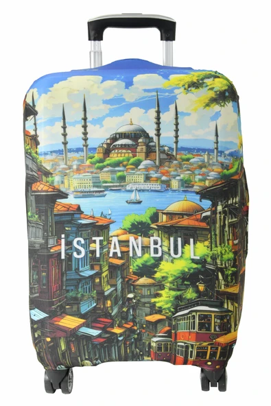 (My#118 İstanbul 2) VALİZLER İÇİN KILIF SETİ (KABİN ORTA VE BÜYÜK) - 4