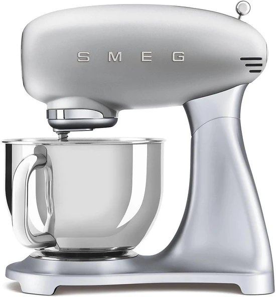 Smeg SMF02BLEU Retro Gümüş 800 W 4.8 lt Hamur Yoğurma Makinesi