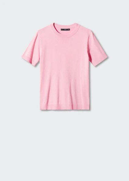 Mango Kısa Kollu Kazak Pembe