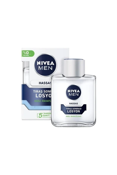 NIVEA MEN Erkek Hassas Ciltler Tıraş Sonrası Losyon 100ml, Hızlı Rahatlama, Yatıştırıcı, Tahriş Önleyici - Resim 2