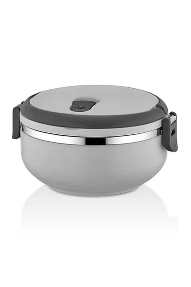 2'Li Sızdırmaz Yemek Termosu Sefer Tası Saklama Kabı 0,75 Lt, Açık Pembe / Gri (Teşhir) - 2