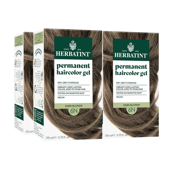 Herbatint Permanent Hair Coloring Gel 6N - Dark Blonde 170ml 2Lİ ürün görseli