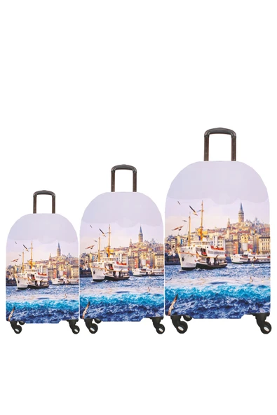 (My#33 Eminönü) VALİZLER İÇİN KILIF SETİ (KABİN ORTA VE BÜYÜK) - 2