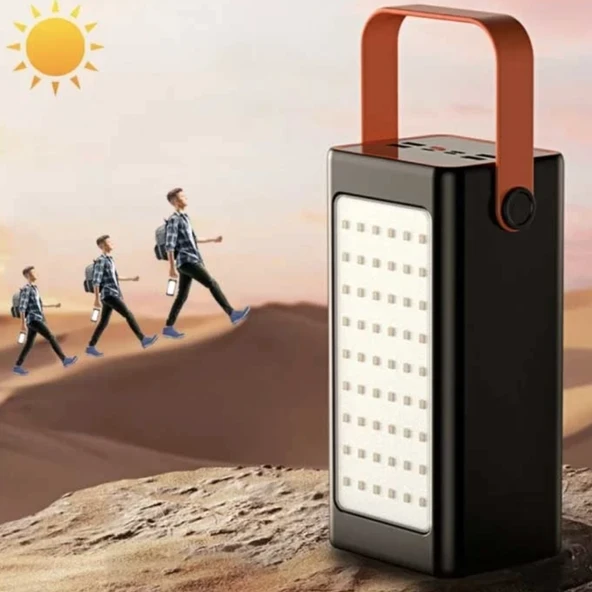 70,000Mah Kablolu Dijital Göstergeli Gerçek 70.000 Mah Garantili Işıklı Kamp İçi Uygun powerbank - 3