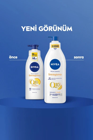 NIVEA Q10 Sıkılaştırıcı Vücut Losyonu 400ml, 10 Günde Sıkılaş, C Vitamini, Nemlendirici, Normal Ciltler - Resim 2