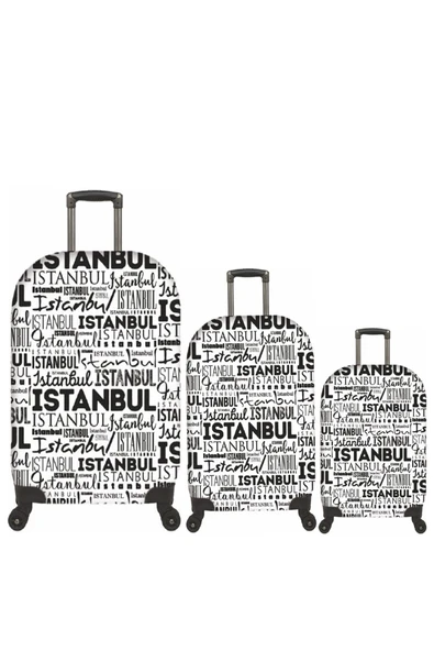 (My#79 İstanbul) VALİZLER İÇİN KILIF SETİ (KABİN ORTA VE BÜYÜK)
