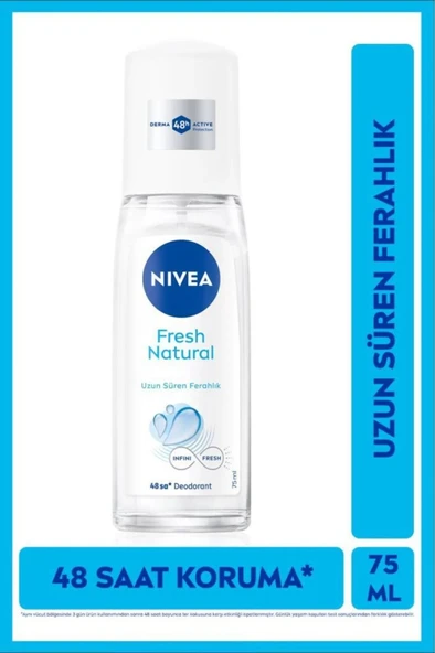 NIVEA Kadın Pump Sprey Deodorant 75ml, 48 Saat Ter Koruması, Uzun Süren Ferahlık, Okyanus Özleri Esansı - 1