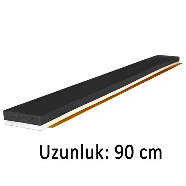 Yapışkanlı Kapı Altı Eşik Süngeri İnce Köpük Soğuk İzolasyon Bandı Fitili 90 cm Toz Böcek Engelleme - 7