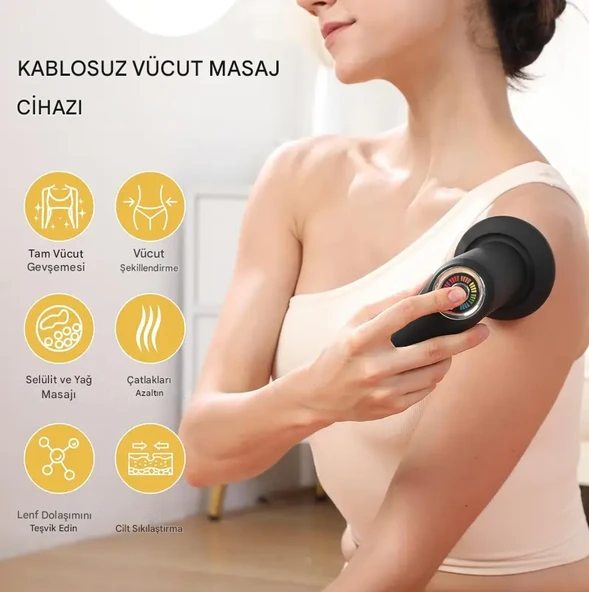 QASUL Taşınabilir Vücut Şekillendirme Makinesi Yağ Yakma Ve Masaj Aleti 5 Başlık Hediye - 2