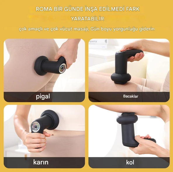 QASUL Taşınabilir Vücut Şekillendirme Makinesi Yağ Yakma Ve Masaj Aleti 5 Başlık Hediye - 3