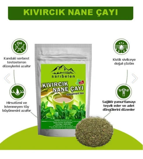 sarıbelen Kıvırcık Nane Çayı Spearmint Tea 45 g 30 Süzen Poşet - 4