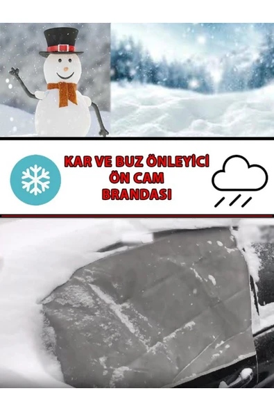 DesingONB TEMPRA ölçülerine Uyumlu Ön Cam Güneş, Kar ve Buz brandası - 2