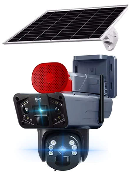 O-kam 3915 4g 6mp Dual Lens Güneş Panelli Solar Sirenli Güvenlik Kamerası - 2
