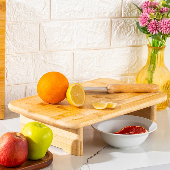 Rossel Premium Soho Stand. Bambu Doğrama Tahtası 14982 - Resim 5