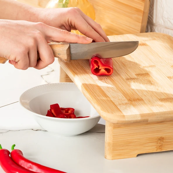 Rossel Premium Soho Stand. Bambu Doğrama Tahtası 14982 - Resim 2