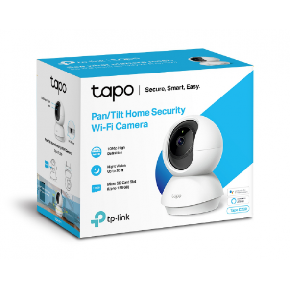 TP-LINK Tapo C200, Bebek/Ev Güvenlik Kamerası, WiFi, 1080P, 10Mt Gece Görüşü, PAN/TILT, iki Yönlü Ses - 5