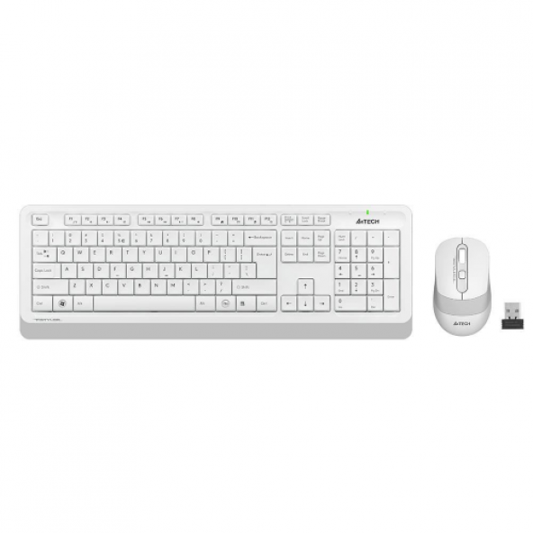 A4 TECH FG1010 Beyaz FSTYLER Türkçe Q 2,4Ghz  Kablosuz Klavye Mouse Set
