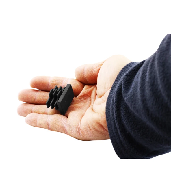 Sandalye Masa Sehpa Ayak Tapası Tıpa Papuç Takoz Diktörtgen 20x30 mm Parke Zemin Koruyucu 12 Adet - Resim 4